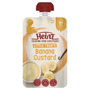 Váng sữa túi Heinz Úc 120g - Vị chuối custard (cho bé từ 6 tháng tuổi)