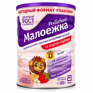 Sữa bột Pediasure Nga 850g - Vị dâu (cho bé từ 1 - 10 tuổi)
