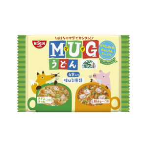 Mì ăn dặm Mug Nissin Nhật Bản 92g - Vị cà ri heo & Kisami Fox Xanh (cho bé từ 1 tuổi)