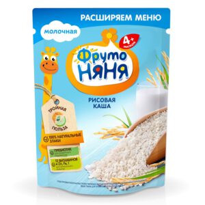 Bột ăn dặm Fruto Nga 200g - Vị gạo, sữa (cho bé từ 4 tháng tuổi)